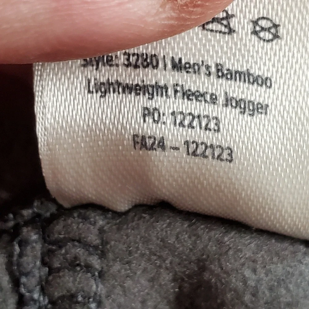 Free Fly Bamboo Lightweight Fleece Jogger Mens Small Gray 3280 Tapered Sweatpant